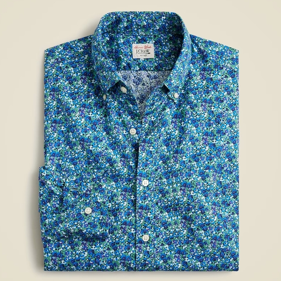 J Crew Men's Secret Wash Cotton Poplin Shirt New Size Medium - Picture 2 of 3